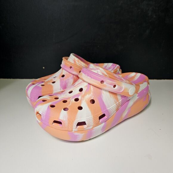 Crocs Classic Cutie Marbled Clog Platform 207837-83F Girls Size 4 Women's 6 - Picture 2 of 9